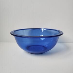 Pyrex Mixing Bowl Cobalt Blue 323 Vintage Glass Made In USA 1.5 L 8.25" Diameter